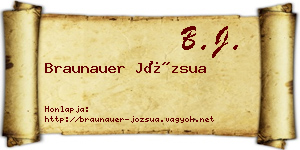 Braunauer Józsua névjegykártya